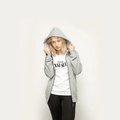 Sensi Original Full Zipped Hoodie vaalea harmaa